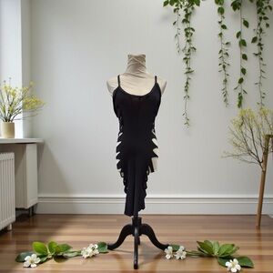 Elegant Black Cut-Out Dress